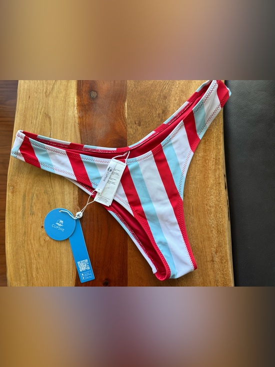 Cupshe Other - CUPSHE Red and White Stripe Bikini Bottom - CUPSHE Women Swim Size S